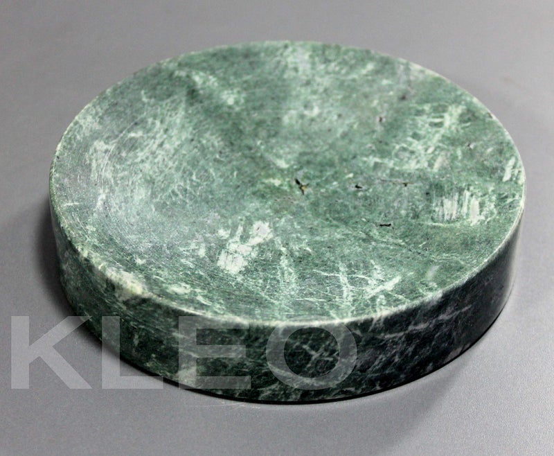 KLEO Natural Stone Soap Dish Soap Holder Bath Accessories for Bathroom, Tub or Wash Basin Accessories (Green) - Image 3